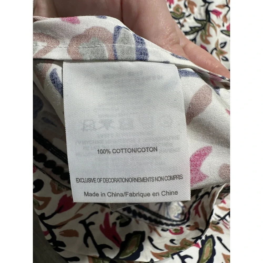 Tory Burch Women's Printed 3/4 Sleeve Tunic Mini Dress‎ Floral Size 12